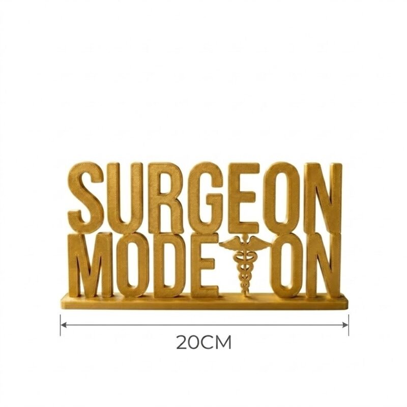 Surgeon Mode On 3D Printed Name Plate for Doctors | Clinic Desk Decor & Surgeon Gift - Image 2