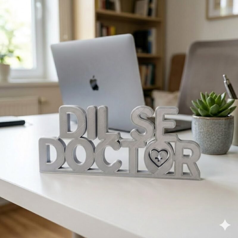 Dil Se Doctor 3D Printed Name Plate for Doctors | Clinic Desk Decor Gift India - Image 6