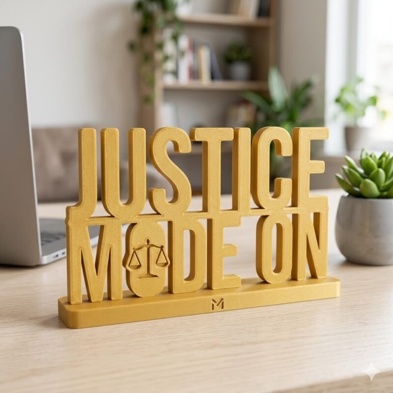 Justice Mode On 3D Printed Desk Decor for Lawyers, Judges & Offices | Unique Legal Gift - Image 9