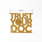 Trust Your Doc 3D Printed Doctor Name Plate | Clinic Desk Sign & Medical Gift - Image 3