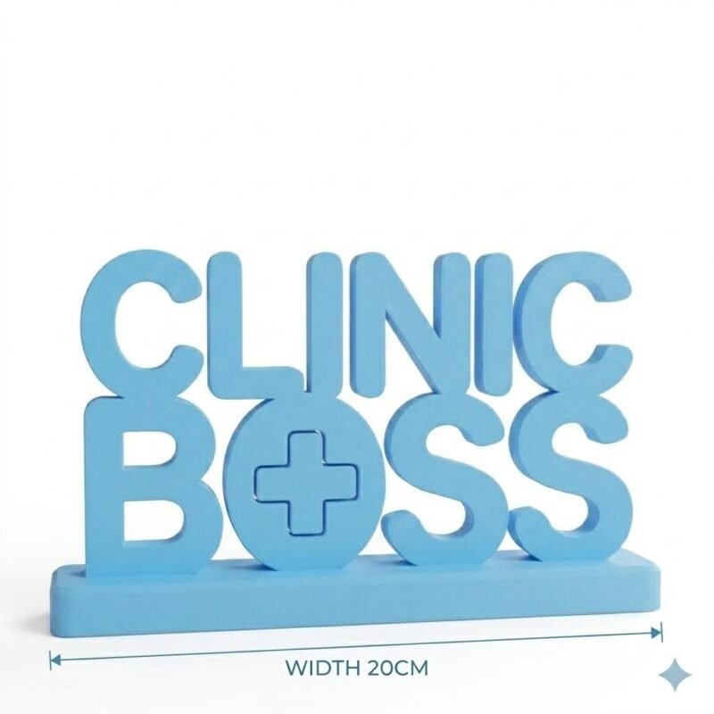 Clinic Boss 3D Printed Desk Name Plate for Doctors & Clinics | Medical Office Decor Gift - Image 4