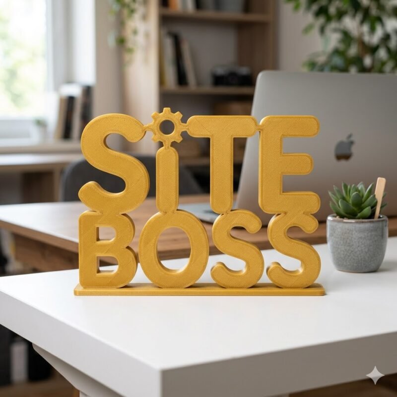 Site Boss 3D Printed Desk Sign for Engineers & Construction Office Decor - Image 2