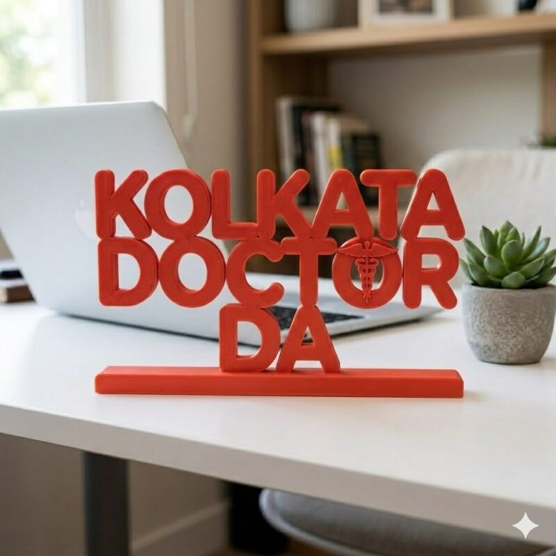 Kolkata Doctor Da 3D Printed Name Stand for Doctor Desk | Personalized Medical Gift India - Image 4