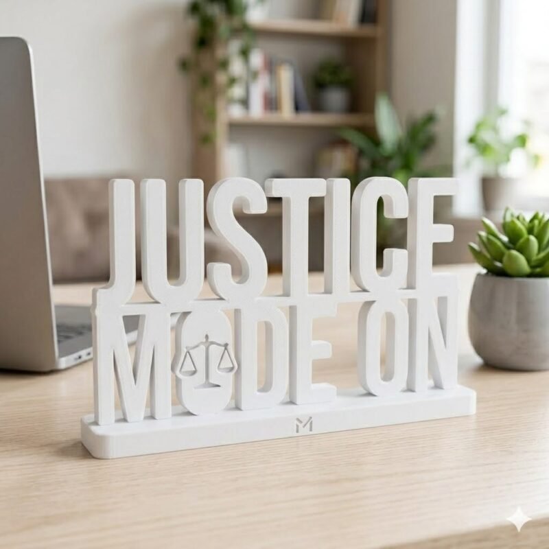 Justice Mode On 3D Printed Desk Decor for Lawyers, Judges & Offices | Unique Legal Gift - Image 8
