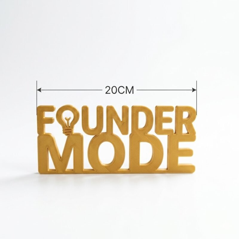 Founder Mode 3D Printed Desk Sign for Entrepreneurs & Startup Offices - Image 2