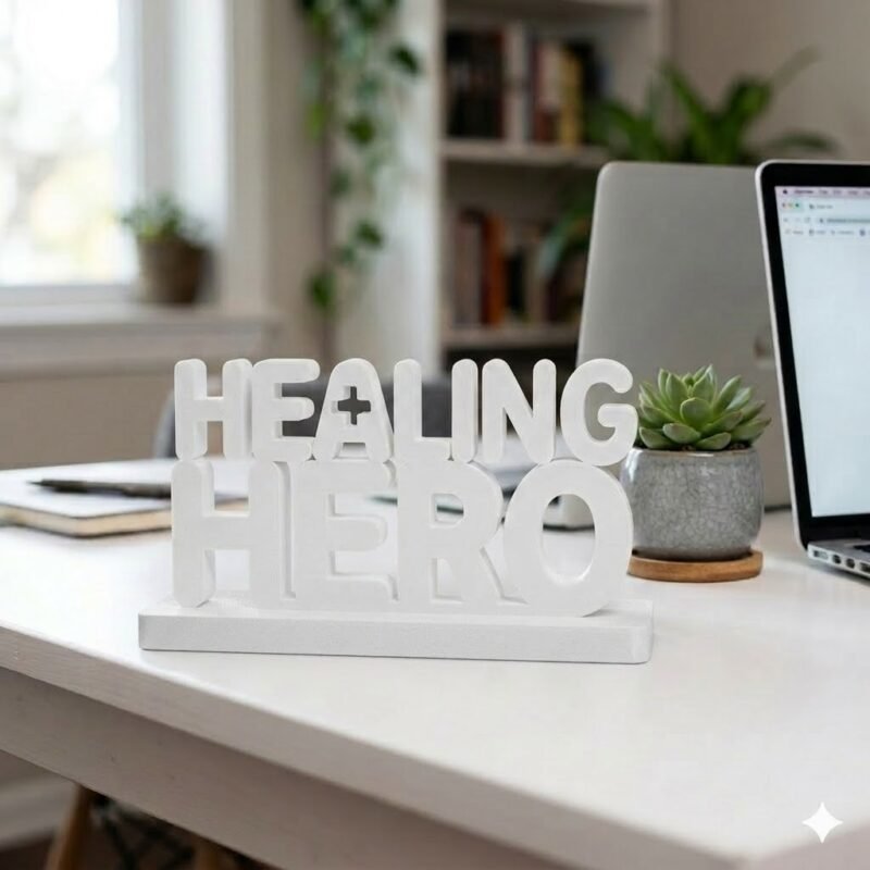 Healing Hero 3D Printed Desk Sign for Doctors & Nurses | Medical Gift Decor - Image 6