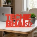 Techie Bhai 3D Printed Desk Sign for Developer Office Desk Decor - Image 3