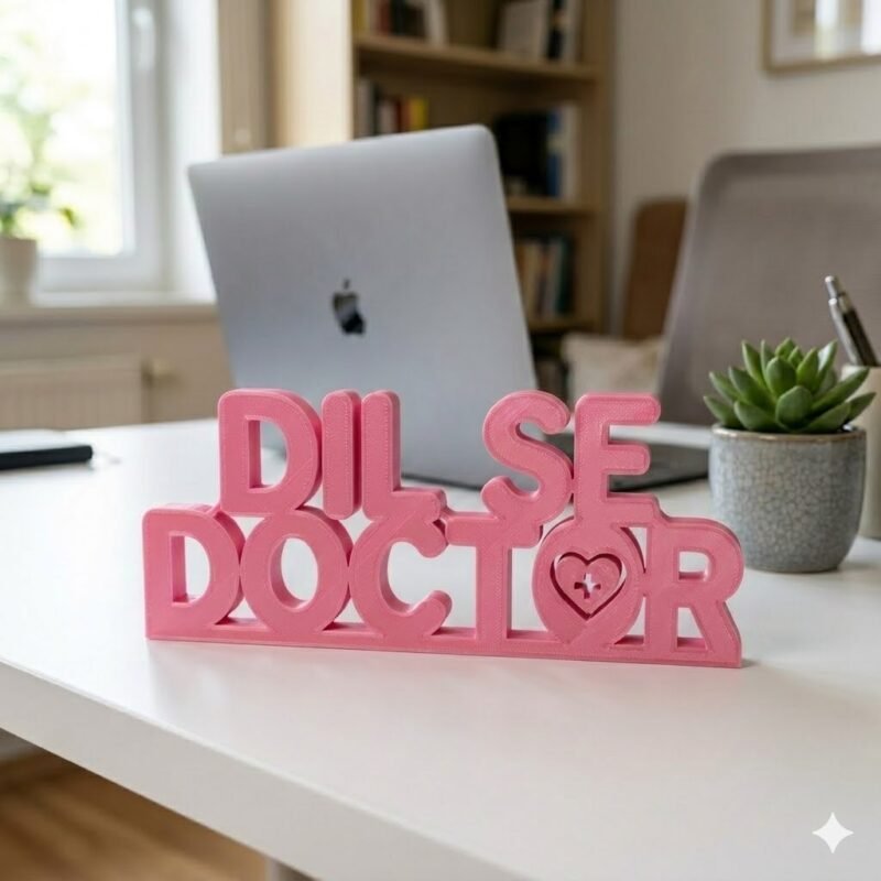 Dil Se Doctor 3D Printed Name Plate for Doctors | Clinic Desk Decor Gift India - Image 7