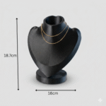 3D Printed Necklace Display Stand - Matte Finish Jewelry Mannequin Bust for Necklaces, Chains, and Pendants - Minimalist Elegant Display Holder for Home & Retail(Black Color) - Image 3