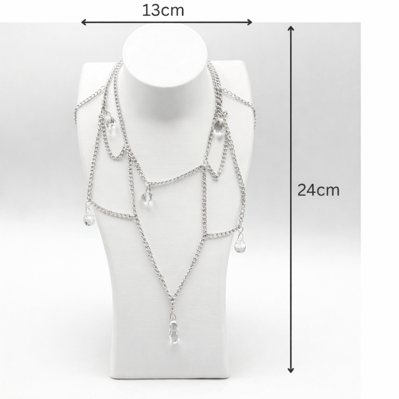 Premium Necklace Display Bust Stand – 3D Printed Jewelry Holder for Dressing Table, Shop & Exhibition Use, Lightweight Durable Plastic Neck Stand, Space Saving Organizer for Chains & Accessories(White Color) - Image 2