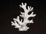 Necklace Display Stand Coral Design | Jewelry Organizer Holder for Rings, Chains & Earrings | Matte Finish Anti-Slip Base Display Stand for Shop, Home & Exhibition (White,Black)
