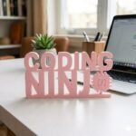 Coding Ninja 3D Printed Desk Sign for Developers, IT Office Decor, Programmer Gift - Image 8
