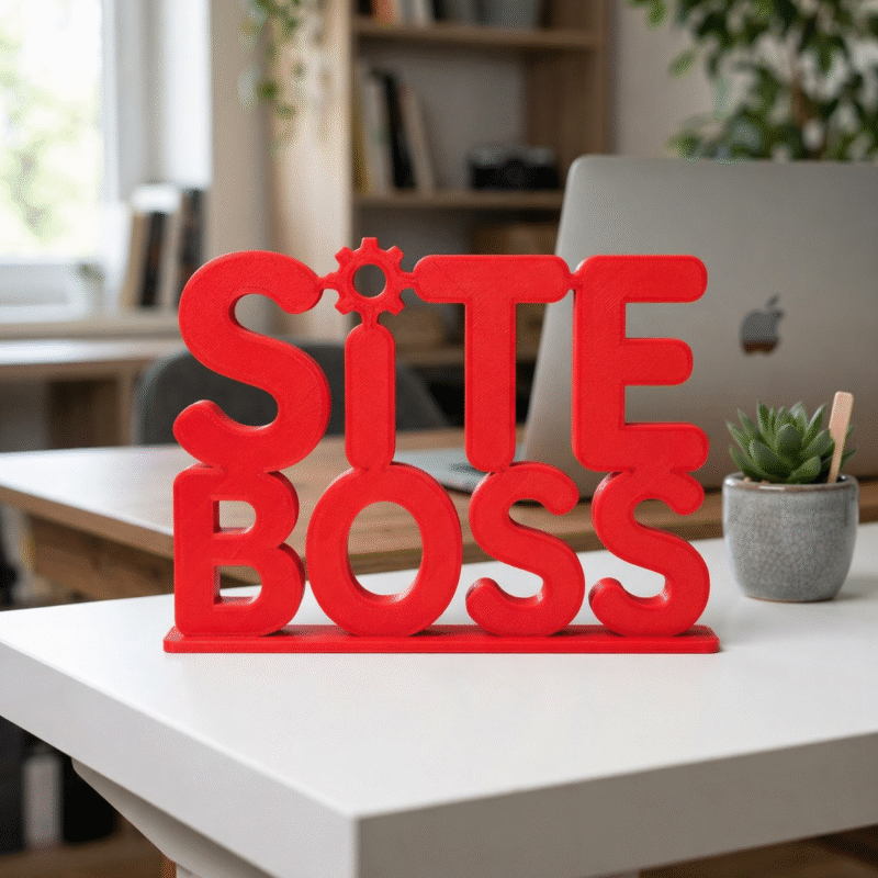 Site Boss 3D Printed Desk Sign for Engineers & Construction Office Decor - Image 4