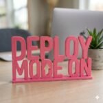 Deploy Mode On 3D Printed Desk Name Sign for Office, Startup, IT Workspace Decor - Image 4