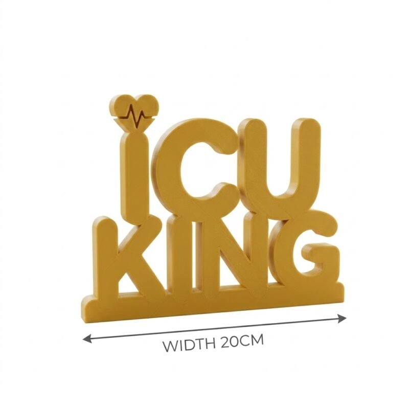 ICU King 3D Printed Doctor Name Plate for Desk | Hospital & Clinic Decor Gift - Image 3