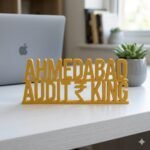 Ahmedabad Audit King 3D Printed Desk Name Plate for CA | Office Decor Gift