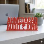 Ahmedabad Audit King 3D Printed Desk Name Plate for CA | Office Decor Gift - Image 4