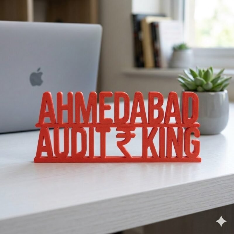 Ahmedabad Audit King 3D Printed Desk Name Plate for CA | Office Decor Gift - Image 4