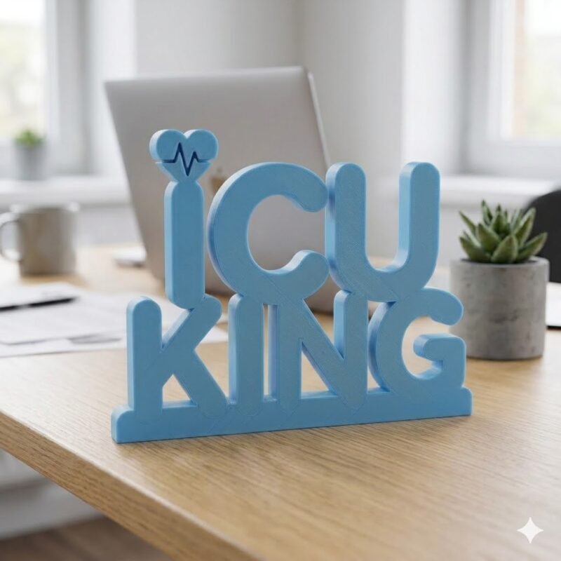 ICU King 3D Printed Doctor Name Plate for Desk | Hospital & Clinic Decor Gift - Image 8