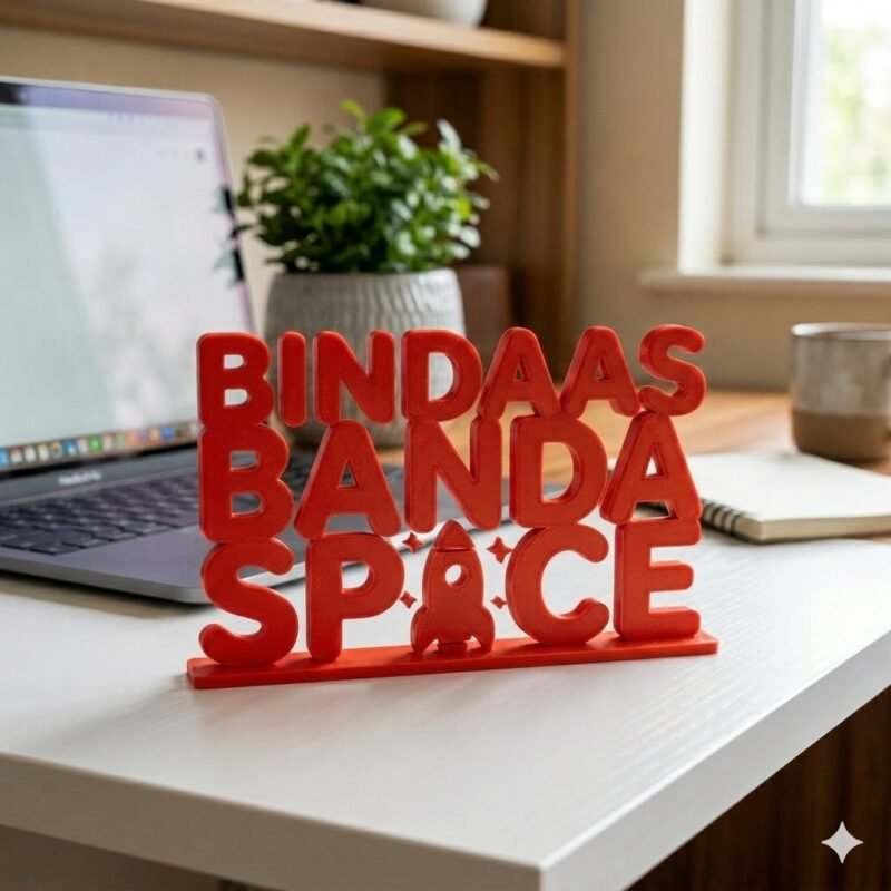 Bindaas Banda Desk Sign 3D Printed Office Gift Decor - Image 7