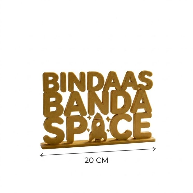 Bindaas Banda Desk Sign 3D Printed Office Gift Decor - Image 4