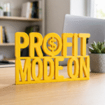 Profit Mode On 3D Printed Desk Sign | Office Decor for Entrepreneurs & Traders - Image 2