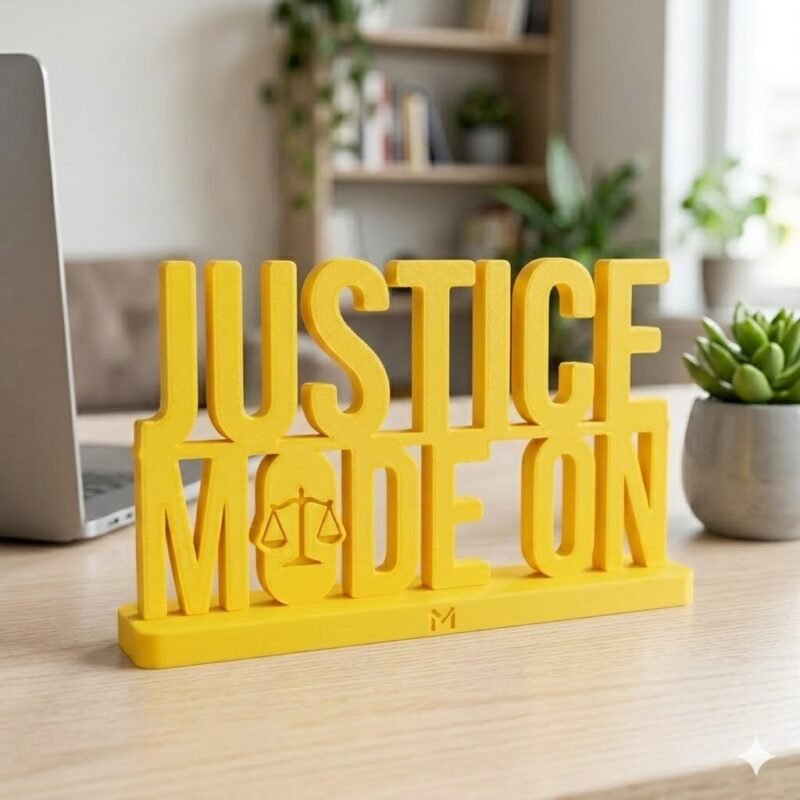 Justice Mode On 3D Printed Desk Decor for Lawyers, Judges & Offices | Unique Legal Gift - Image 3