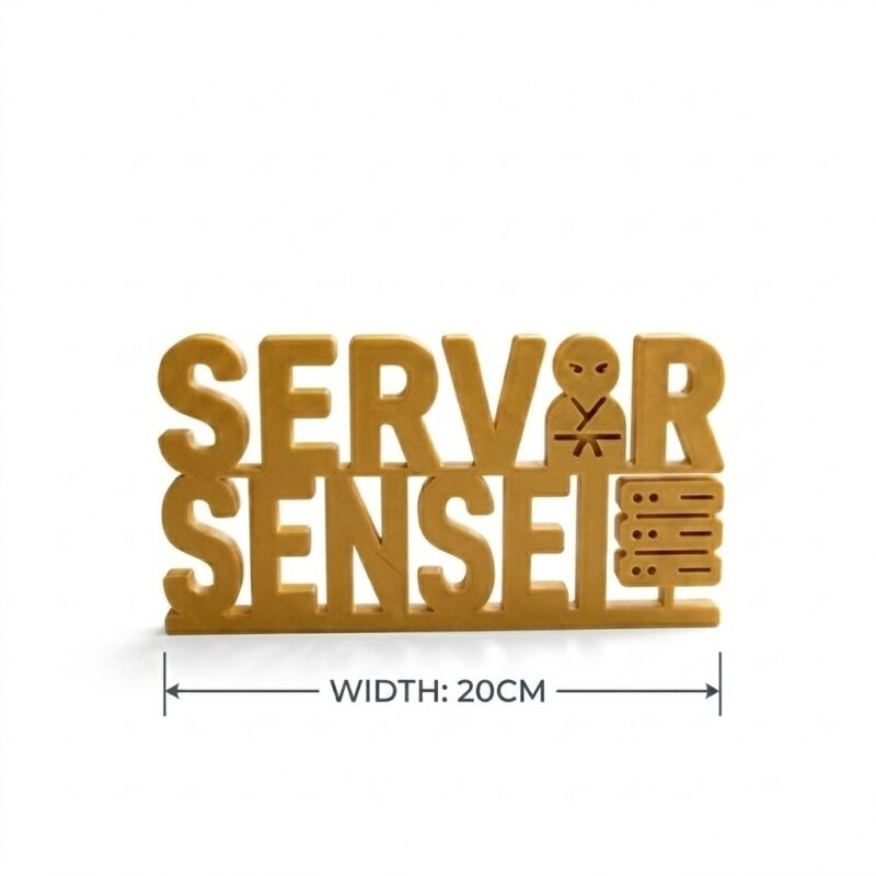 Server Sensei 3D Printed Desk Sign for IT Professionals | Developer Gift - Image 8