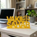 Vakil Sahab 3D Printed Desk Sign for Lawyers | Advocate Office Name Plate | Legal Decor Gift - Image 4