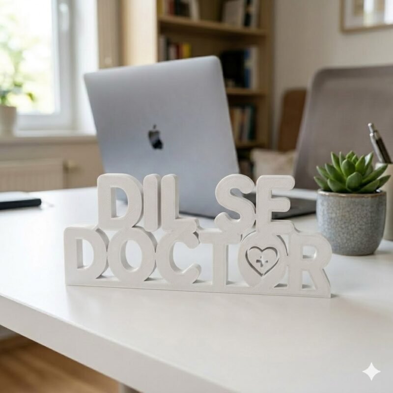 Dil Se Doctor 3D Printed Name Plate for Doctors | Clinic Desk Decor Gift India - Image 8