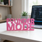 Founder Mode 3D Printed Desk Sign for Entrepreneurs & Startup Offices - Image 7
