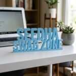 Seedha Swag Zone 3D Printed Desk Sign | Office Decor & Corporate Gift - Image 6