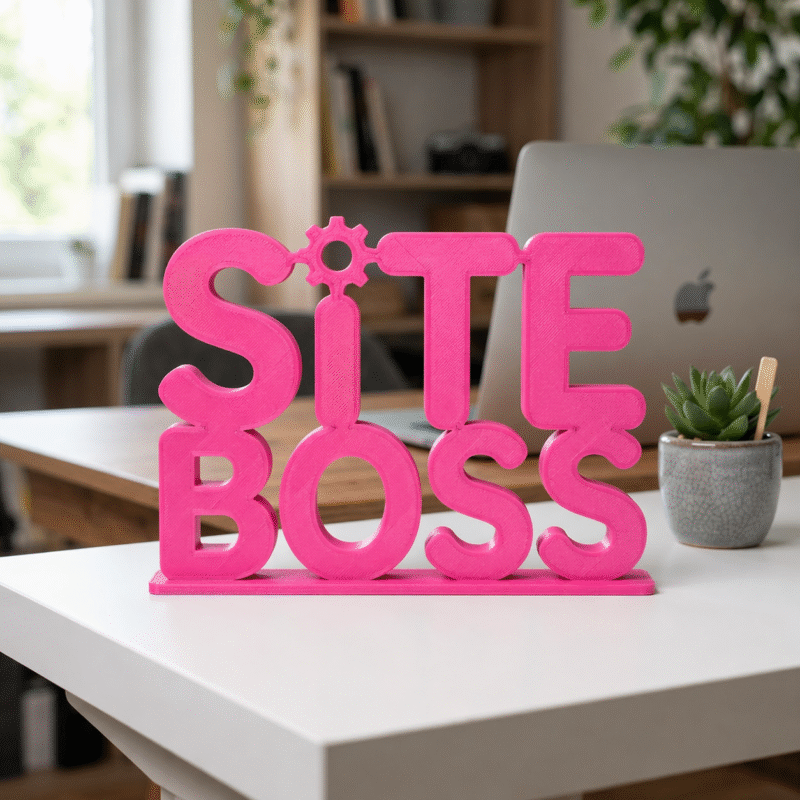 Site Boss 3D Printed Desk Sign for Engineers & Construction Office Decor - Image 5