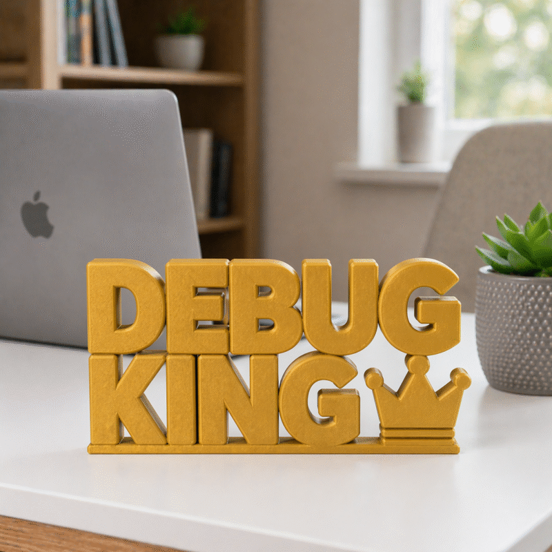 Debug King 3D Printed Desk Sign for Developer Desk Decor - Image 9