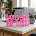 Machine Mind 3D Printed Desk Sign for Office, Workspace Decor & Tech Table Styling - Image 4