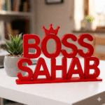 Boss Sahab 3D Printed Desk Sign for Office Desk & Boss Cabin Decor - Image 2