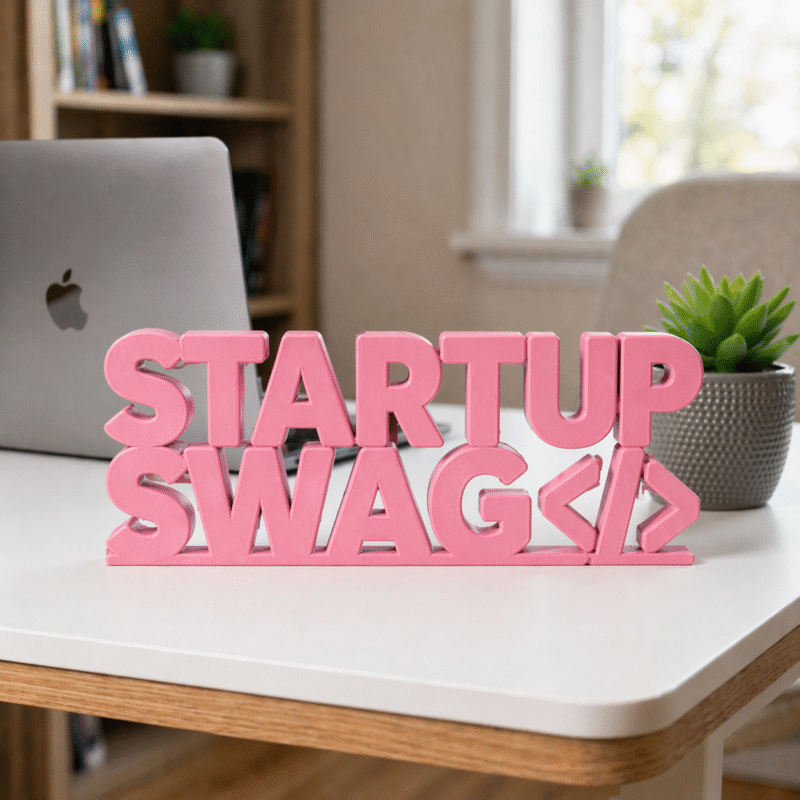 Startup Swag 3D Printed Desk Sign for Office Desk Decor - Image 7