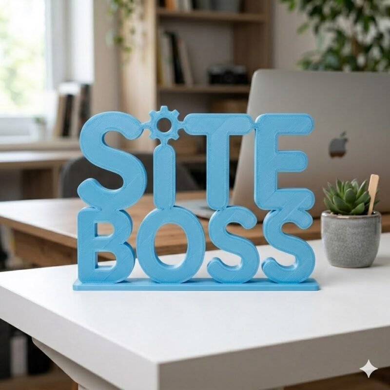 Site Boss 3D Printed Desk Sign for Engineers & Construction Office Decor - Image 7