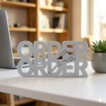 Order Order 3D Printed Desk Sign for Lawyer Office | Legal Decor Gift | Advocate Table Display - Image 2