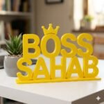 Boss Sahab 3D Printed Desk Sign for Office Desk & Boss Cabin Decor - Image 5