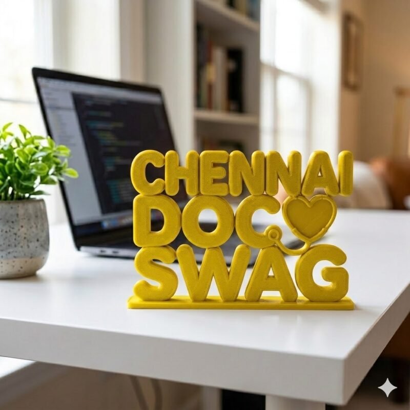 Chennai Doctor Name Plate 3D Printed | Clinic Desk Name Stand | Personalized Medical Gift - Image 5