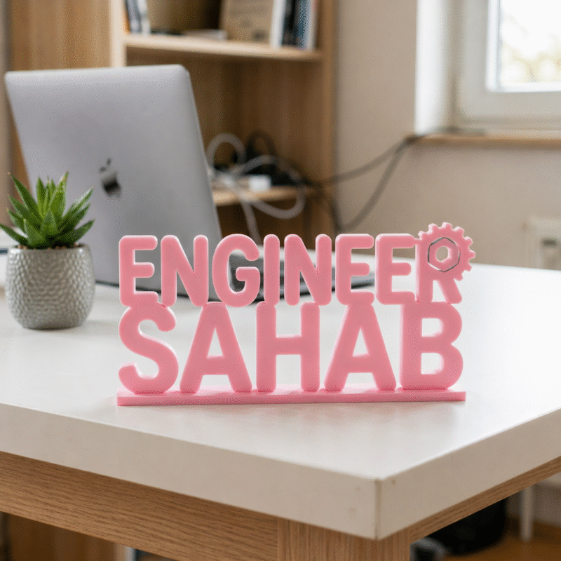 Engineer Sahab 3D Printed Desk Sign for Engineers Gift - Image 8