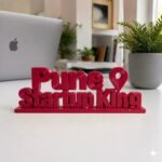 Pune Startup King 3D Printed Desk Sign | Office Decor for Startups & Entrepreneurs - Image 7