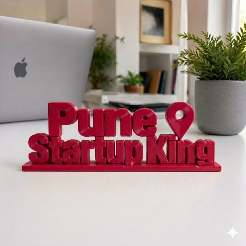 Pune Startup King 3D Printed Desk Sign | Office Decor for Startups & Entrepreneurs - Image 7