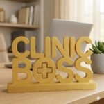 Clinic Boss 3D Printed Desk Name Plate for Doctors & Clinics | Medical Office Decor Gift