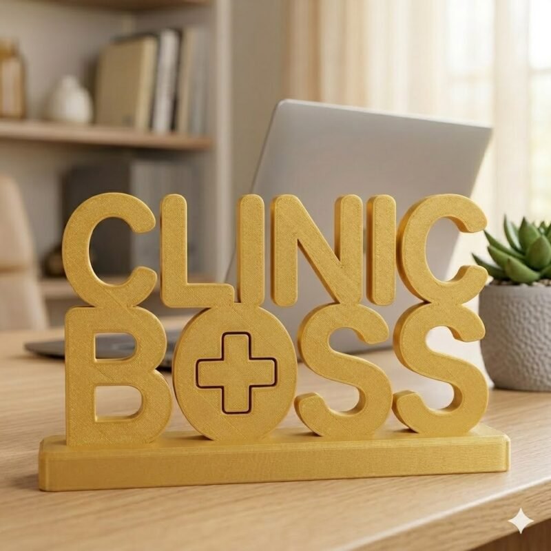 Clinic Boss 3D Printed Desk Name Plate for Doctors & Clinics | Medical Office Decor Gift - Image 9