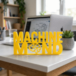 Machine Mind 3D Printed Desk Sign for Office, Workspace Decor & Tech Table Styling - Image 3