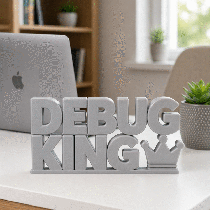 Debug King 3D Printed Desk Sign for Developer Desk Decor - Image 6