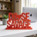 Dil Se Savage 3D Printed Desk Sign | Funny Office Desk Decor Gift - Image 6