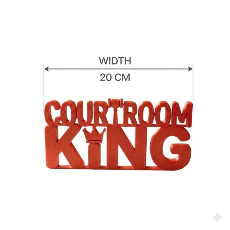 Courtroom King 3D Printed Desk Sign for Lawyers | Legal Office Decor Gift - Image 2